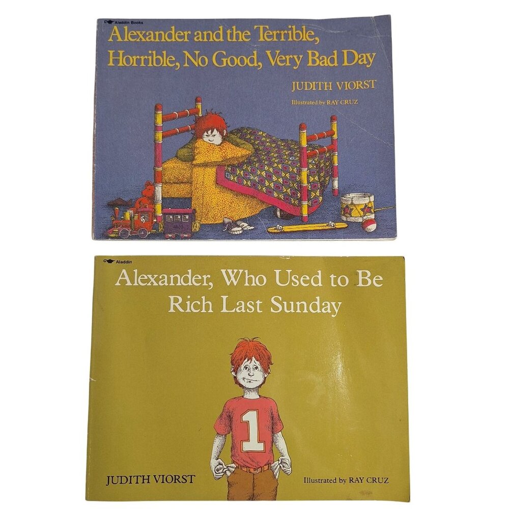 Alexander Terrible Horrible No Good Very Bad Day & Who Used Be Rich Vintage Lot